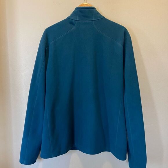 L.L. Bean Teal Blue Fleece Slightly Fitted Full Zip Jacket XL Reg - Picture 2 of 6